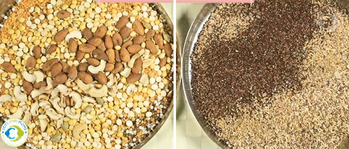 Health Mix Multigrain Cereal Sathu Mavu for babies kannada hindi vaddaragi hittu satthu