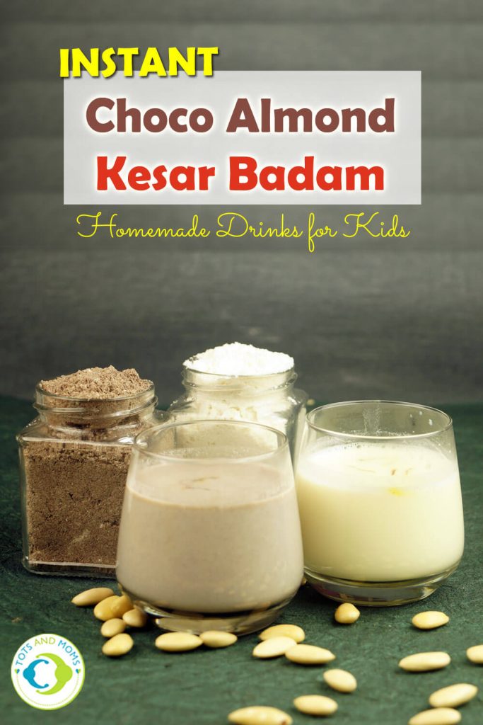 INSTANT CHOCO ALMOND & KESAR BADAM DRINK MIX for Kids & Family flavoured milk