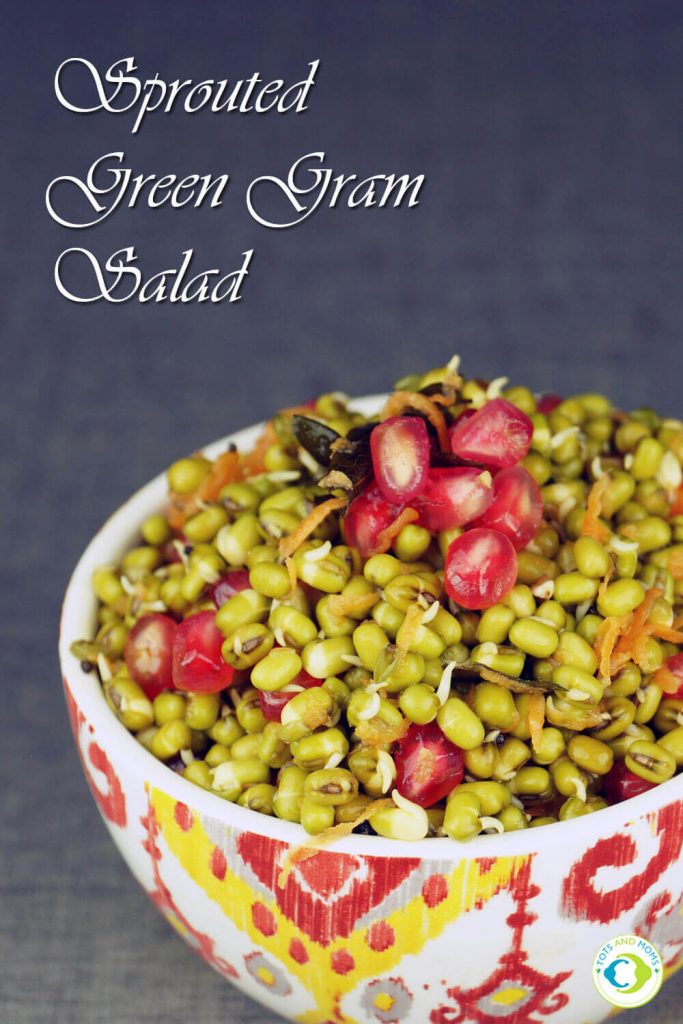 SPROUTED GREEN GRAM SALAD for Toddlers, Kids & Family