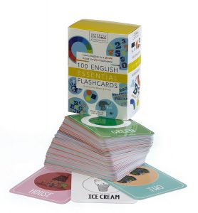 IMPERIAL ENGLISH UK ESSENTIAL FLASHCARDS - 100 CARDS FOR KIDS TO LEARN ENGLISH Colours 12 cards Shapes 10 cards Alphabets 26 cards Numbers 20 cards Size 6 cards Parts of The body 19 cards Days of the Week 7 cards