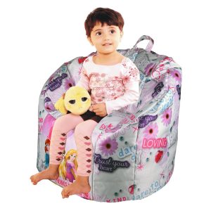 Orka Bean Bags Princess Digital Printed Kids Boss Chair Filled With Beans