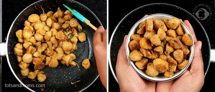 Soya Chunk Fry for babies, kids hindi kannada protein rich