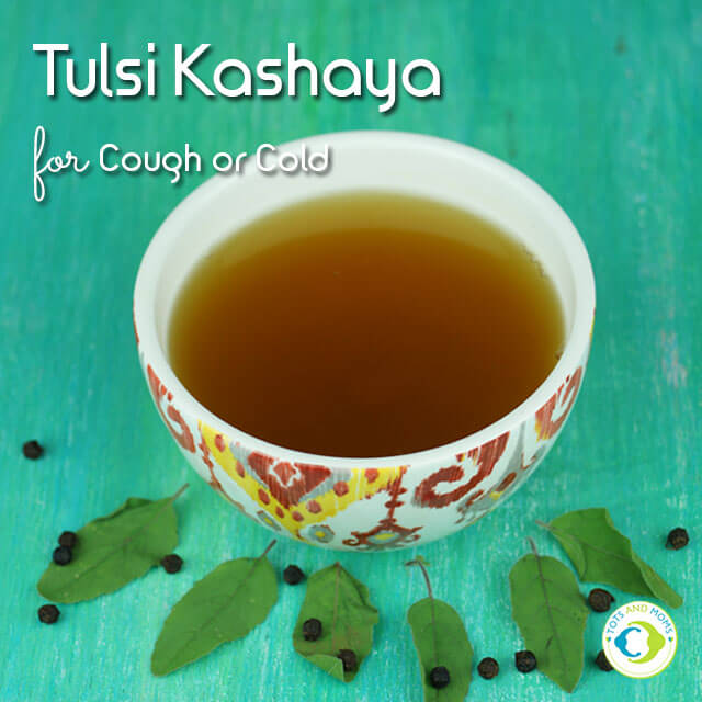 How to make Tulsi Kashaya for babies kids cold cough remedy