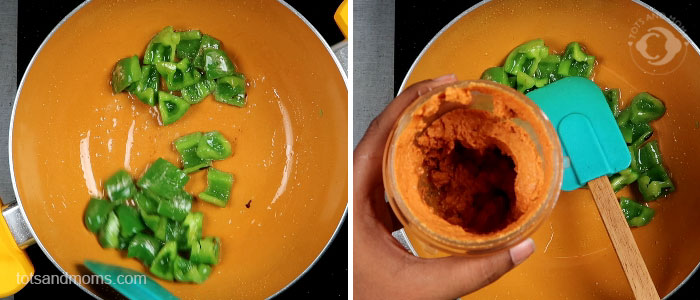 Paneer Capsicum Dry Recipe for kids hindi kannada