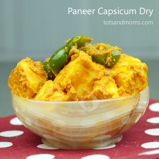 Paneer Capsicum Dry Recipe for kids hindi kannada