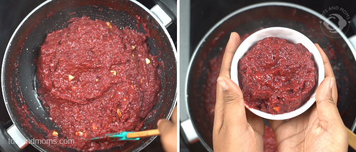 Beetroot Dates Halwa for babies, toddlers kids chukundar halwa dessert