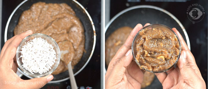 Rice Halwa with Coconut Sugar for babies, toddlers and kids, dessert kannada hindi recipe