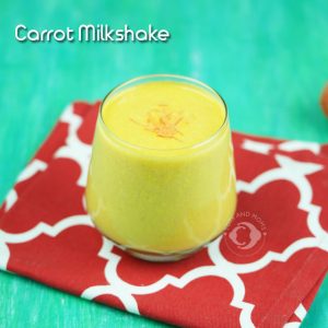 Carrot Milkshake for Toddlers & Kids sugarless hindi kannada recipe gajar