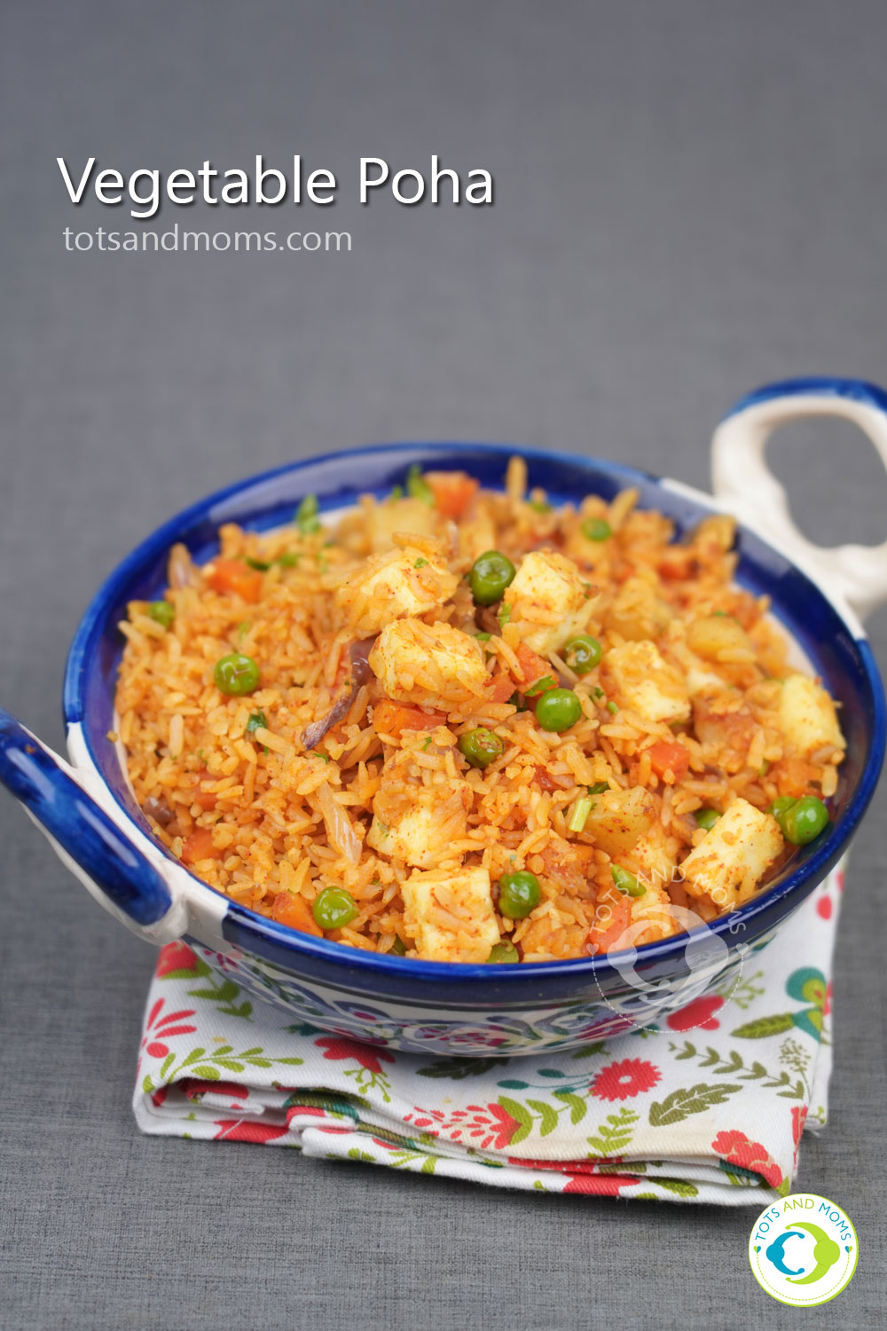 Vegetable Poha For Kids and Toddlers Shishu Ahaar Tindi Breakfast