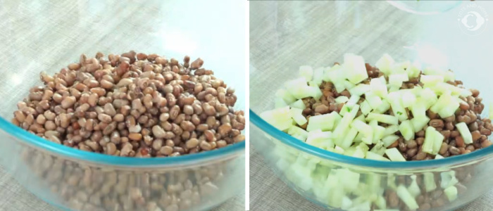 Cow Peas Salad Lobia Salad Black Eyed Peas Salad Breakfast recipes Diet recipe Protein Rich Food Busy Morning Food moms breakfast alasande kalu karamani kayi