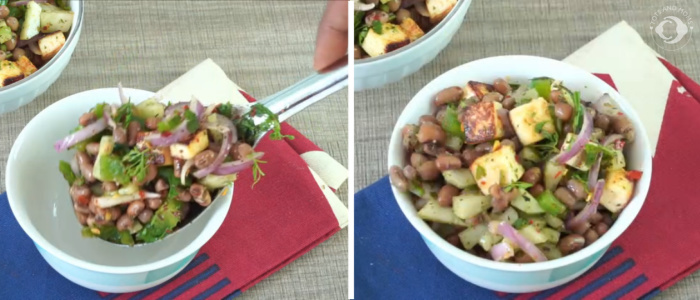 Cow Peas Salad Lobia Salad Black Eyed Peas Salad Breakfast recipes Diet recipe Protein Rich Food Busy Morning Food moms breakfast alasande kalu karamani kayi