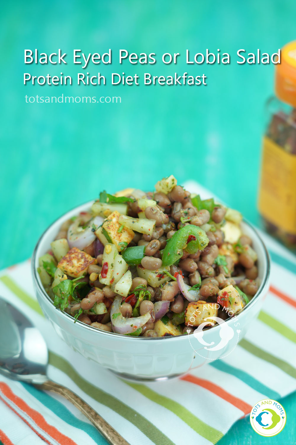 Cow Peas Salad Lobia Salad Black Eyed Peas Salad Breakfast recipes Diet recipe Protein Rich Food Busy Morning Food moms breakfast alasande kalu karamani kayi